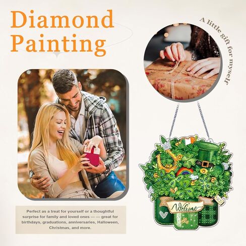 GOUOYANA Diamond Art Hanging Kit for Adult,Special Shaped Rhinestone,DIY Acrylic 5D Diamond Art Painting Window Pendants Home Garden Wall Hanging Kits Hanging Ornament,Double Sided. (Dragon) in Kuwait