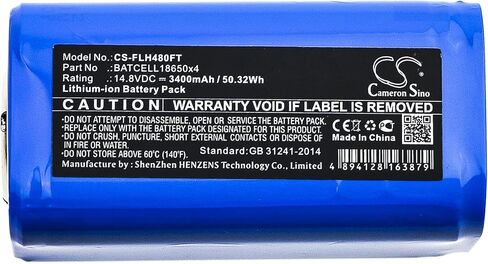 3400 مللي أمبير BATCELL18650x4 استبدال البطارية لـ Bigblue VL7500P VL10000P VL8300P TL4500P VL8000P-TC VL9000P VTL8000P VTL5500P TL4000P VL7200-TC TL4800P VTL8000P-MAX VL6500-TC VL5800P (14.8 فولت) in Kuwait