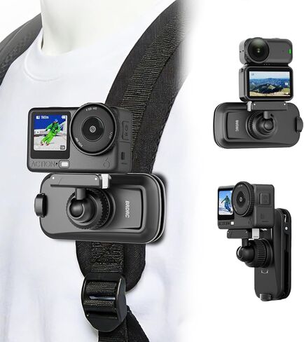 BRDRC حقيبة ظهر مغناطيسية لتثبيت DJI Action 6 Nano، حزام حقيبة تثبيت مغناطيسي سريع الفك مضاد للانزلاق حزام كتف لملحقات DJI Osmo Action 6 Nano in Kuwait