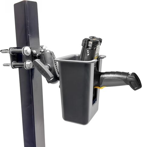 iBOLT XL حامل ماسح الباركود للرافعة الشوكية - حامل كروي عالي التحمل مقاس 38 مم مع ذراع كروي مزدوج 3.75 بوصة، حامل عمود رافعة شوكية للمستودعات الصناعية لماسحات الباركود in Kuwait