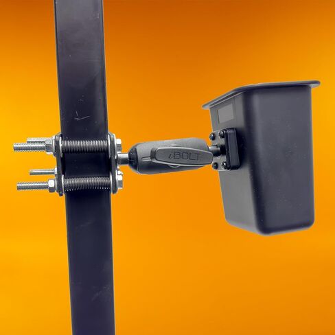 iBOLT XL حامل ماسح الباركود للرافعة الشوكية - حامل كروي عالي التحمل مقاس 38 مم مع ذراع كروي مزدوج 3.75 بوصة، حامل عمود رافعة شوكية للمستودعات الصناعية لماسحات الباركود in Kuwait