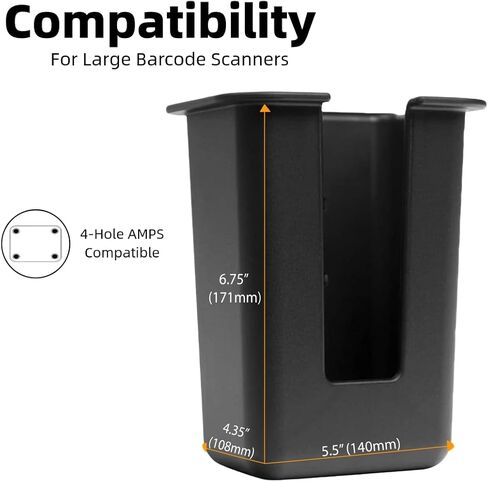 iBOLT XL حامل ماسح الباركود للرافعة الشوكية - حامل كروي عالي التحمل مقاس 38 مم مع ذراع كروي مزدوج 3.75 بوصة، حامل عمود رافعة شوكية للمستودعات الصناعية لماسحات الباركود in Kuwait