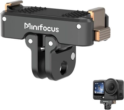 حامل محول مغناطيسي سريع الفك لـ DJI Osmo Nano/Osmo Action 6، دعامة قاعدة توسيع من الألومنيوم ثنائي الاتجاه مع فتحة لولبية 1/4 بوصة، مخالب مزدوجة قابلة للطي لملحقات كاميرا DJI Osmo Action in Kuwait
