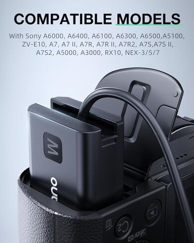 طقم محول طاقة تيار متردد للبطارية الدمية من llano NP-FW50 لـ A6000 A6400 ZV-E10 A7II A6100 A6500 A6300 A7 A7R A7RII A7S A5000 A5100 مزود طاقة مستمر لتصوير الاستوديو in Kuwait