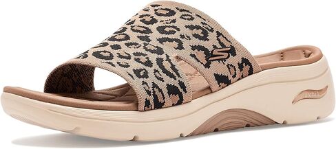 Skechers womens On-the-go Go Walk Arch Fit 2.0 Sandals W/Leopard in Saudi Arabia