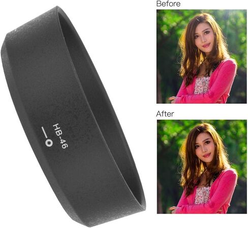 HB-46 Lens Hood, ABS Material Solid Wear Bayonet Rear Lens Cover for AFS 35mm F/1.8G DX Camera Lens in Kuwait