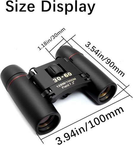 Duttek HD مناظير صغيرة 30 * 60، مناظير مدمجة للبالغين والأطفال 1Pack in Kuwait