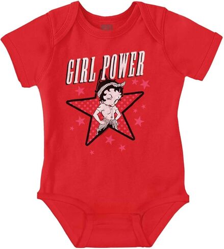 Brisco Brands Betty Boop Girl Power Adorable Baby Bodysuit Jumper Girls in Kuwait