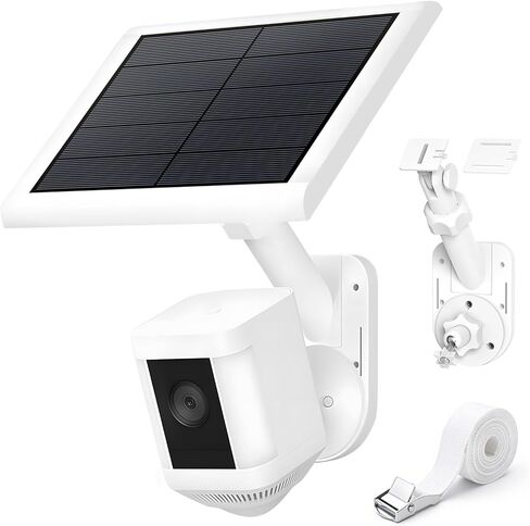حامل كاميرا 2 في 1 قابل للتعديل لكاميرا Ring Spotlight Cam Plus/Pro (البطارية) ولوحة شمسية حلقية، بدون حزام مثقاب أو حامل على الحائط، متوافق مع كاميرات Arlo وEufy وWyze والألواح الشمسية in Kuwait