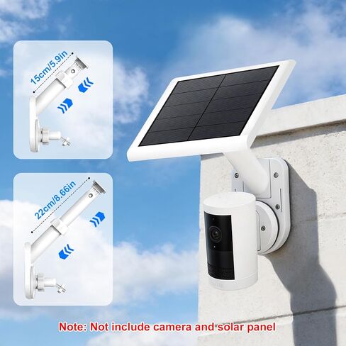 حامل كاميرا 2 في 1 قابل للتعديل لكاميرا Ring Spotlight Cam Plus/Pro (البطارية) ولوحة شمسية حلقية، بدون حزام مثقاب أو حامل على الحائط، متوافق مع كاميرات Arlo وEufy وWyze والألواح الشمسية in Kuwait