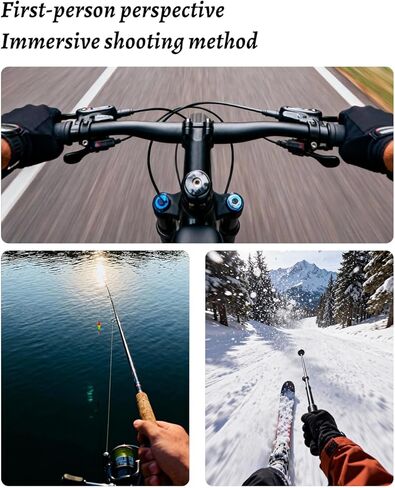 حامل للرقبة مع وسادة هوائية لـ GoPro Hero 13/12/11/10/9، لـ Insta 360 X5/X4/Ace Pro 2، لكاميرات DJI Nano Osmo 360/Action 6/5 Pro/4/3، زر سريع التحرير بنقرة واحدة لمدونات الفيديو POV بدون استخدام اليدين in Kuwait