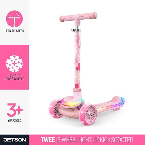 سكوتر Jetson Twee ذو 3 عجلات مضيء، سكوتر للأطفال مع مصابيح سطح LavaTech، ارتفاع المقود قابل للتعديل، عجلات 4.7 بوصة، للأعمار من 3 سنوات فما فوق، (أخضر) in Kuwait