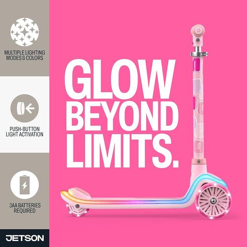 سكوتر Jetson Twee ذو 3 عجلات مضيء، سكوتر للأطفال مع مصابيح سطح LavaTech، ارتفاع المقود قابل للتعديل، عجلات 4.7 بوصة، للأعمار من 3 سنوات فما فوق، (أخضر) in Kuwait