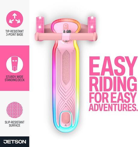 سكوتر Jetson Twee ذو 3 عجلات مضيء، سكوتر للأطفال مع مصابيح سطح LavaTech، ارتفاع المقود قابل للتعديل، عجلات 4.7 بوصة، للأعمار من 3 سنوات فما فوق، (أخضر) in Kuwait