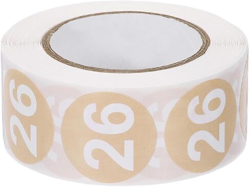 Patikil 1 بوصة رقم 26 ملصقات ، 500 ملصقات دائرة DOT ملصقات لاصقة المنظمة المنزلية إدارة مكتب المستودعات ، والأصفر الفاتح in Saudi Arabia