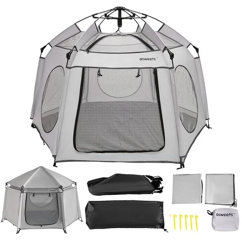 Asweets 4 in 1 Pop Up Playpen Indoor and Outdoor Portable | Lightweight Baby Playpen with Travel Bag,Baby Beach Tent and Play Toddler Play Yard Canopy in Saudi Arabia