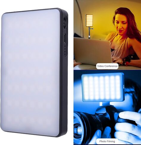 مصباح فيديو LICAEVEY RGB، 36000 لون CRI95+ 2500K-9000K 3100 مللي أمبير في الساعة، ضوء تعبئة محمول قابل لإعادة الشحن لصور السيلفي والبث المباشر ومدونة الفيديو، مع حامل حذاء بارد، T140RGB in Kuwait