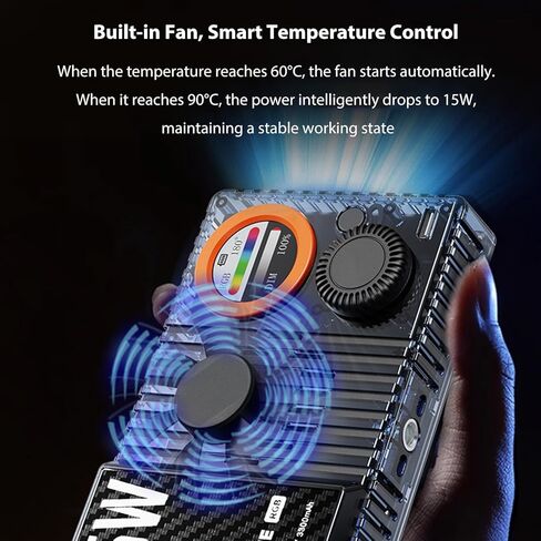 LICAEVEY 25W RGB Video Light، 168 LED CRI95+ 1800K-9000K 3300mAh ضوء ملء قابل لإعادة الشحن، كاميرا محمولة لمدونات الفيديو، التصوير الفوتوغرافي، البث المباشر، شاشة LCD، K25RGB in Kuwait