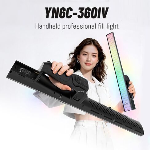 Yunseity LED Video Light، RGB Handheld Stick Light 24W 2700K 6500K تصوير فوتوغرافي قابل للتعديل مع CRI 95 ووضع HSI، لبث الفيديو المباشر وإنتاج الأفلام in Kuwait