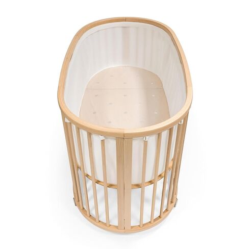 بطانة Stokke Sleepi Mesh Liner V3، باللون الأبيض - شبكة ثلاثية الأبعاد قابلة للتنفس من أجل نوم آمن - مصممة لسرير Sleepi البيضاوي - يمكن غسلها في الغسالة in Kuwait