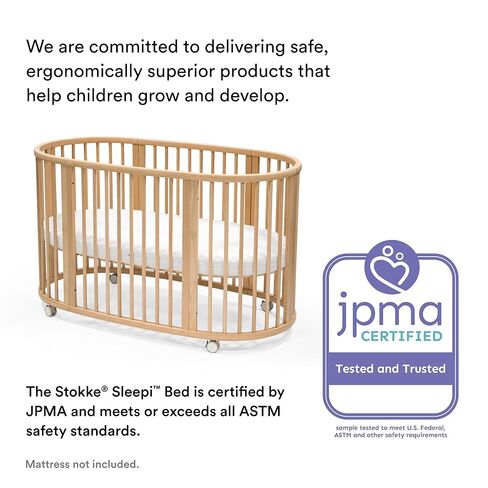 بطانة Stokke Sleepi Mesh Liner V3، باللون الأبيض - شبكة ثلاثية الأبعاد قابلة للتنفس من أجل نوم آمن - مصممة لسرير Sleepi البيضاوي - يمكن غسلها في الغسالة in Kuwait