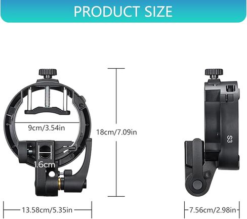 S Shaped Flashing Bracket for V1 / V860III / AD200 Hot Shoe Mount Speedlights Quick Installation Lightweght Durability Design Hot Shoe Flashing Bracket Mount in Kuwait