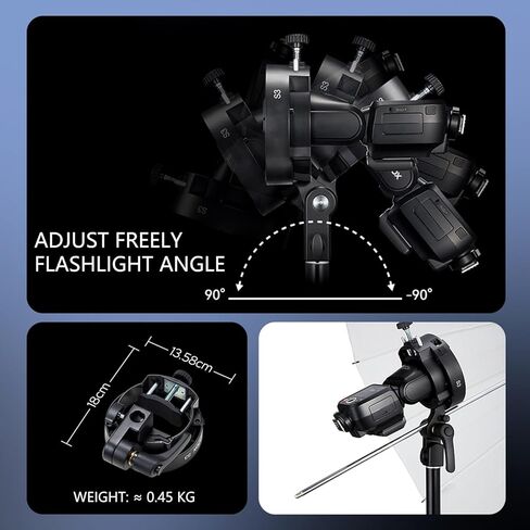 S Shaped Flashing Bracket for V1 / V860III / AD200 Hot Shoe Mount Speedlights Quick Installation Lightweght Durability Design Hot Shoe Flashing Bracket Mount in Kuwait