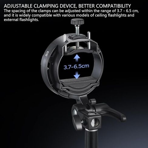 S Shaped Flashing Bracket for V1 / V860III / AD200 Hot Shoe Mount Speedlights Quick Installation Lightweght Durability Design Hot Shoe Flashing Bracket Mount in Kuwait