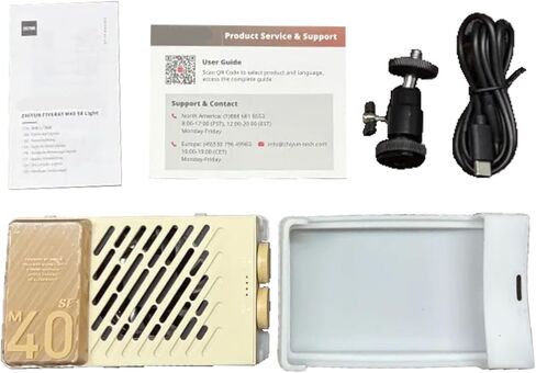 VINGVO 40W LED Video Light، محمول 17100Lux مصباح كاميرا عالي الطاقة، 2700K-8500K CRI 95 TLCI 97، بطارية قابلة للشحن شحن سريع للتحكم في مقبض مزدوج للتصوير الفوتوغرافي لمدونة الفيديو in Kuwait