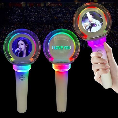 عصا إضاءة LED لحفلات Kpop، عصا توهج متغيرة اللون مع عرض للصور، RGB متعدد الألوان، قابلة لإعادة الشحن in Kuwait