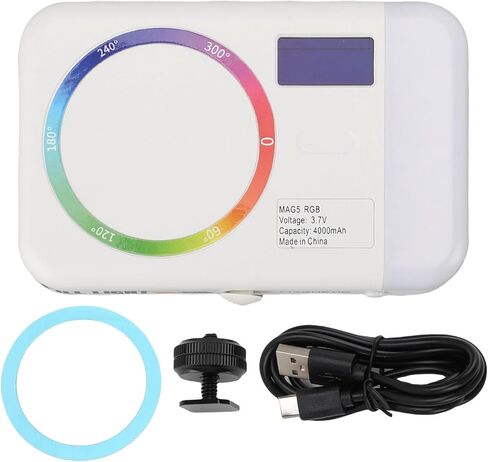 ضوء فيديو RGB، ضوء كاميرا LED محمول مع درجة حرارة لون 2500-9000 كلفن، 26 تأثير CRI 95 Plus لوحة مغناطيسية، للتصوير الفوتوغرافي المباشر وإنشاء محتوى TikTok in Kuwait