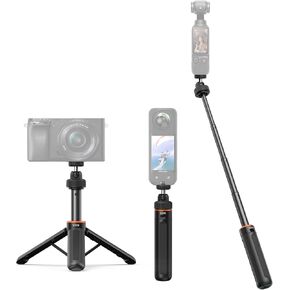 حامل ثلاثي عصا سيلفي VRIG لـ DJI OSMO Pocket4 Insta360 X5 X4 X3 Gopro Hero13 12 حامل ثلاثي صغير قابل للتمديد مع رأس كروي 360 درجة 1/4 بوصة حامل ثلاثي صغير متوافق مع كاميرا الحركة Sony Nikon Canon in Kuwait