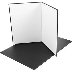 PRETYZOOM 2pcs Foldable Cardboard Light Reflector Set, White Black Silver Double-Sided Photography Reflector for Camera Accessories, Food and Still Life Photo Diffuser, Portable Studio in Kuwait