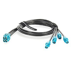 Rosenberger H-MTD كابل إيثرنت رباعي التجاويف إلى أربعة منافذ أحادية المنفذ 10 جيجابت في الثانية E6K10D-1CAZ5-Z إلى E6K10A-1CAZ5-Z H-MTD 4 في 1 لأنظمة ADAS وIVI وأنظمة الكاميرا (0.5M/1.64FT) in Kuwait