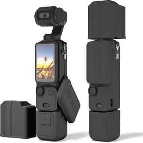 Pocket 3 Silicone Protective Cover 4pcs Protective Cover Case for for DJI OSMO Pocket 3, Protective Case, Lens Protector, for DJI OSMO Pocket 3 Creator Combo (black, 4) in Kuwait