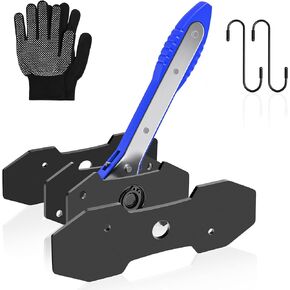 Brake Caliper Compression Tool,360° Swing Ratchet Switch With Additional 2 pcs Large Steel Plate and 2 Hooks&Nylon Grip Work Gloves for Single/Twin/Quad Piston,Disc Brake Repair/Car,Truck,SUV(Blue) in Saudi Arabia