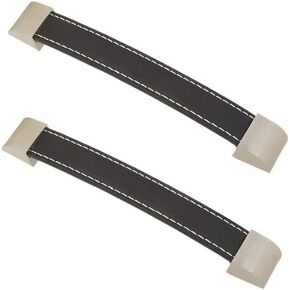 Leather Drawer Pulls,Cabinet Handle, Set of 2 Brown Furniture Hardware Pulls Cabinet Drawer Handle Door Cupboard Handles Wardrobe Knobs Briefcase (CC:96MM) ( Color : Black , Size : Hole di ( Color : B in Kuwait