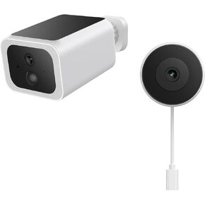 Luna 3MP 2K Window Camera, 2.4GHz WiFi6 Indoor Cameras for Home Security Outdoor, and 2K Security Cameras Wireless Outdoor, Battery Camera w/Solar Panel, Spotlight in Kuwait