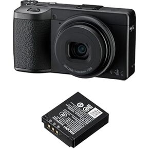 Bundle of RICOH GR IV Monochrome Premium Digital Compact Monochrome Canera + Ricoh Rechargeable Battery DB-120 in Kuwait