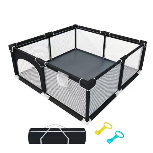TOMBOSS 50x50 Baby Playpen، ساحة لعب محمولة للأطفال الصغار 1-3، ساحة لعب شبكية قابلة للتنفس، سياج لعب داخلي وخارجي مع حلقات سحب، قلم نشاط قوي in Kuwait