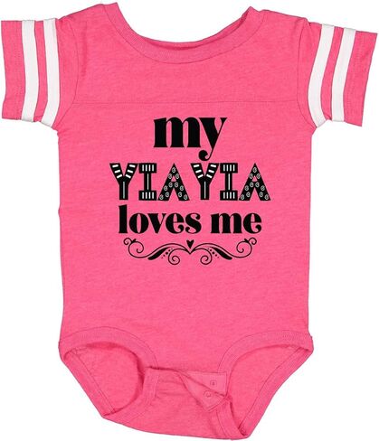 Inktastic My YiaYia Loves Me Yia Yia لبدلة الأطفال الحفيد in Kuwait