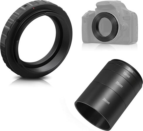 مجموعة أنبوب تمديد Alstar Astronomical 2 بوصة/M48 5 مم 10 مم 20 مم 30 مم - حزمة مع - محول حلقة تلسكوب T2 T لجميع أجهزة Canon EOS in Kuwait