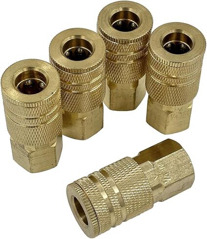 Primefit IC1414FB6-B10-P 1/4-Inch 6-Ball Brass Female Industrial Coupler Contractor Pack, 10-Piece in Saudi Arabia