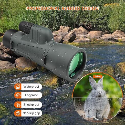 تلسكوب أحادي العين K4-Prism HD 10x50 - حزمة مع - محول الهاتف الذكي تلسكوب in Kuwait