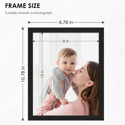 مجموعة إطارات صور PEALSN مقاس 8 × 10 مكونة من 6، إطارات صور سوداء مع زجاج شبكي عالي الدقة، إطارات صور لمعرض الحائط للتركيب على الحائط أو عرض الطاولة، حبيبات خشبية سوداء in Kuwait