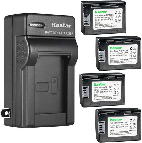 بطارية بديلة من Kastar مكونة من عبوتين وشاحن حائط تيار متردد لهاتف Samsung SMX-F700SP، SMX-F700BN، SMX-F700SN، HMX-F80، HMX-F80BP، HMX-F80SP، HMX-F80BN، HMX-F80SN، HMX-F80BN/XAA، HMX-F80SN/XAA، HMX-F800 in Kuwait