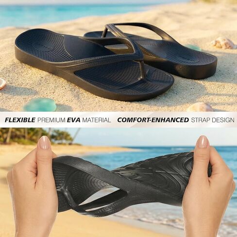 Arch Support Flip Flops for Women Thong Sandals with Soft Straps for Summer Pool Slides Orthopedic Plantar Fasciitis Beach Recovery Slides in Saudi Arabia