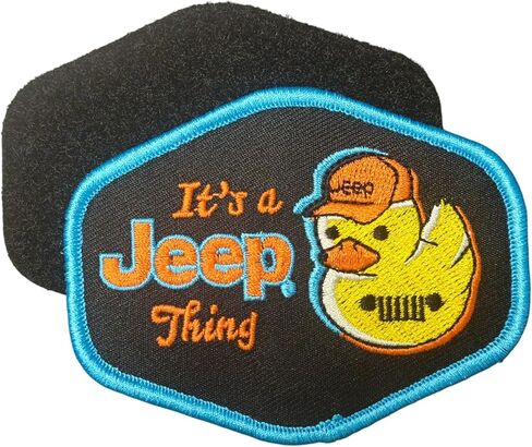Jeep It's a Jeep Thing Duck Logo Embroidered Patch | 4" x 3" Stitch Hook and Loop Patches for Clothes, Backpacks, Hats, Jackets, and Jeans in Saudi Arabia