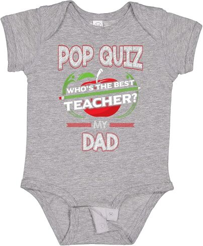بدلة أطفال من Inktastic Pop Quiz Dad Best Teacher Baby in Kuwait