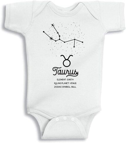 TATY Kids Taurus Zodiac Sign Baby Infant Bodysuit in Saudi Arabia